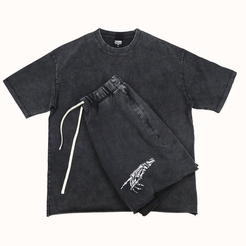 The Creation of Adam Tee & Shorts "BLACK"