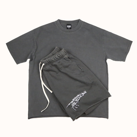 The Creation of Adam Tee & Shorts "GRAY"