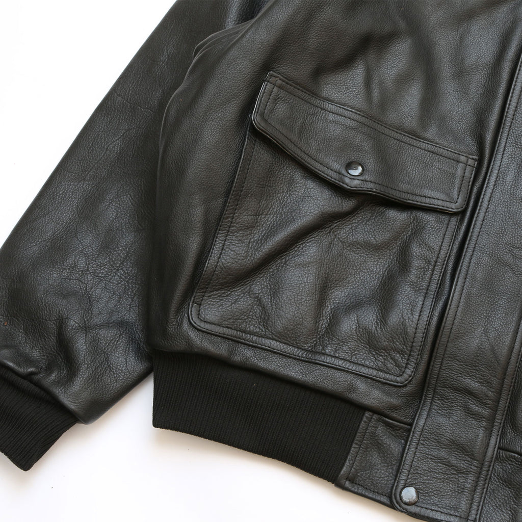 SKYBORN A-2 LEATHER JACKET "BLACK"