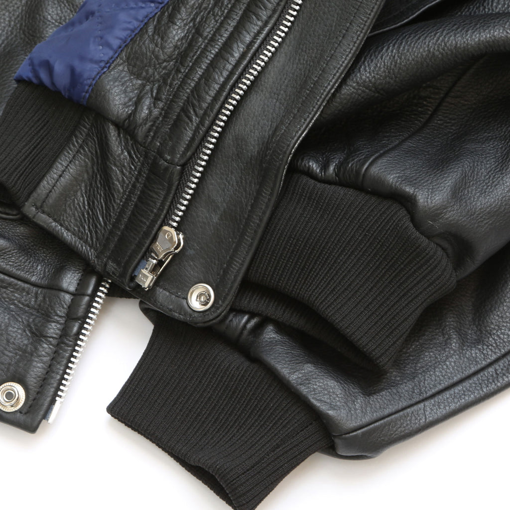 SKYBORN A-2 LEATHER JACKET "BLACK"