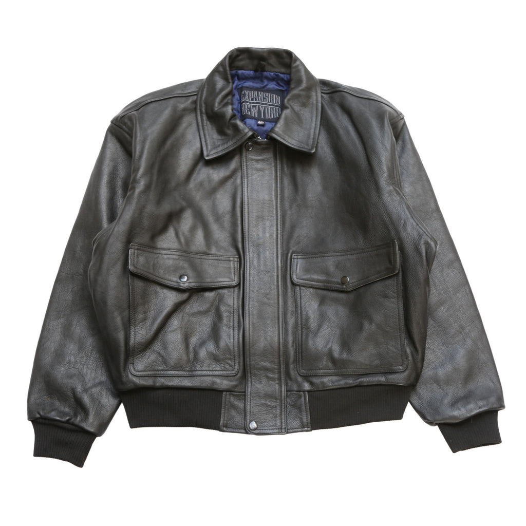SKYBORN A-2 LEATHER JACKET "BLACK"