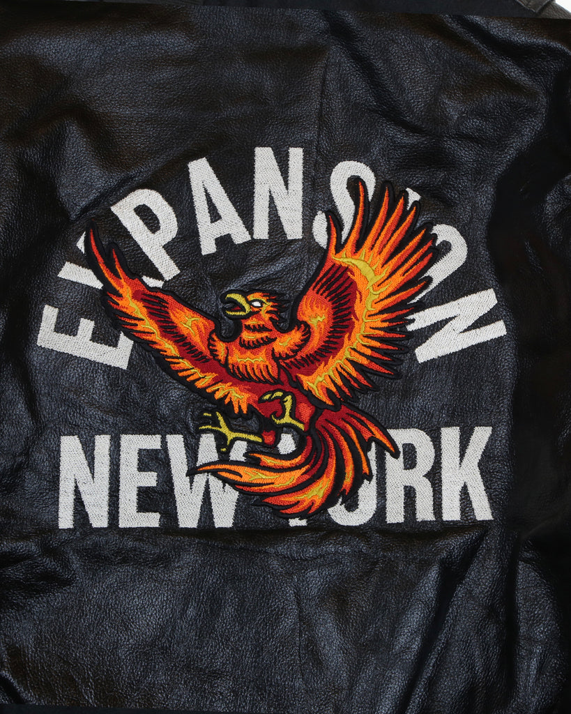 2233J PHOENIX Varsity Back Leather Jacket
