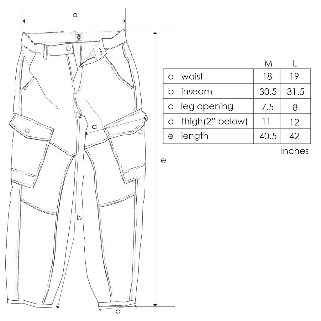 E11POG "MASON CARGO PANTS"  (Olive Green)